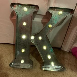 Light up K wall decal